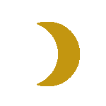 gold crescent moon